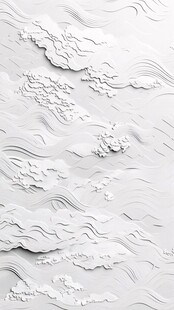 立体白色海浪纹理背景图