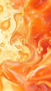 橙色果汁飞溅动感瞬间