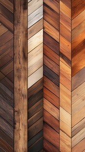 人字形拼接木纹墙面