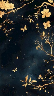 金枝繁花夜影图