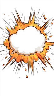 漫画风格爆炸云特效图