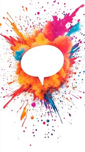 彩色喷溅中的空白对话框