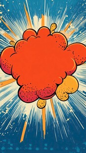 爆炸云漫画风背景图案