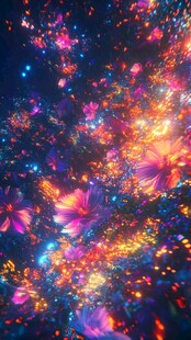 梦幻绚丽的花卉光影世界