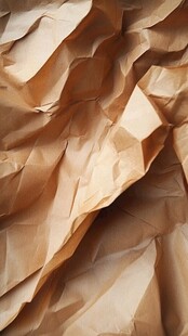 褶皱牛皮纸纹理特写