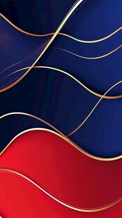 红蓝金曲线渐变创意背景