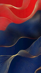 红蓝金流线动感抽象背景