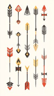 多样复古风格箭头图案集合