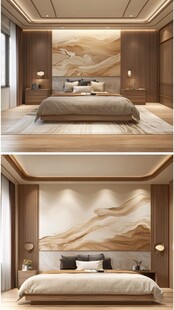 现代中式风格雅致卧室展示