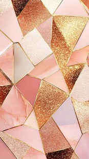 几何拼接闪耀粉色系背景