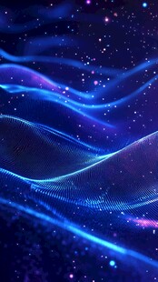 梦幻蓝色科技感线条星空图