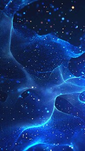 梦幻蓝色数字能量流动画面