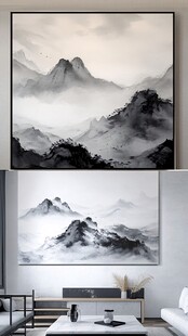 中式水墨山水装饰画意境美
