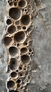 岩石上的独特孔洞结构