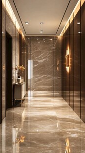 奢华大理石走廊室内景致