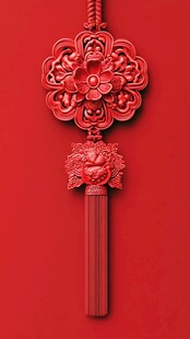 红色中国结挂件喜庆装饰