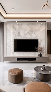 现代简约风客厅电视背景墙