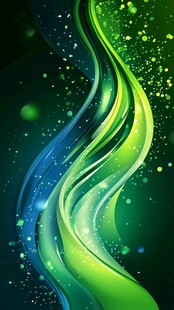 梦幻炫彩流动波纹背景图