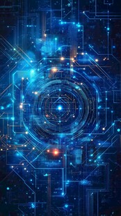 科技感电路数码抽象背景图