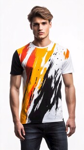 个性涂鸦男士时尚T恤