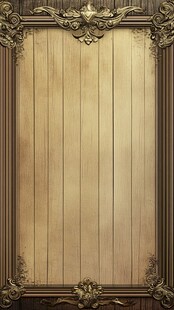 复古雕花木质边框背景