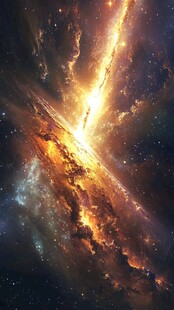 绚丽宇宙星系爆发奇观