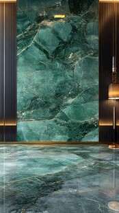 翡翠绿大理石奢华室内墙面