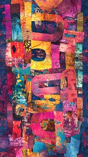 色彩斑斓的艺术拼贴文字