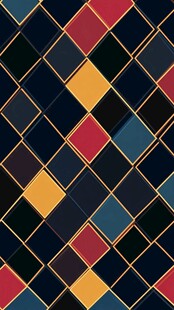 几何色块拼接抽象图案