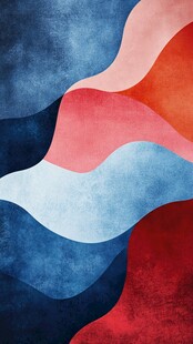 多彩波浪抽象艺术背景图