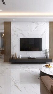 现代简约大理石电视背景墙