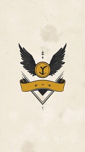 复古翅膀锚形标志设计