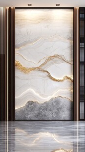 大理石纹理奢华玄关背景墙