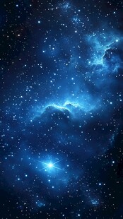 梦幻蓝色星空宇宙景象