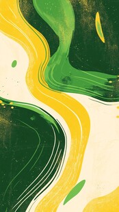 黄绿交织的动感抽象图案