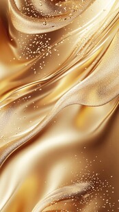 金色流动质感液体纹理图