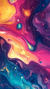 梦幻流体宇宙艺术画面