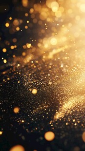 金色闪耀梦幻粒子背景