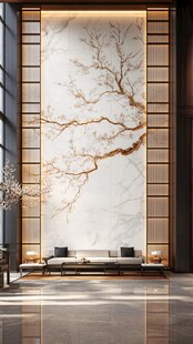 中式奢华客厅艺术墙饰