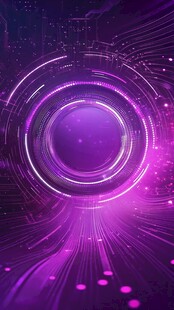 紫色科技感环形未来背景