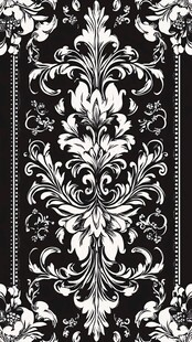 黑白欧式古典花纹图案