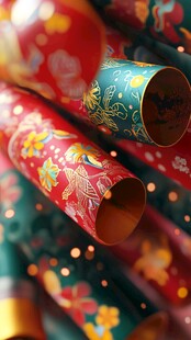 喜庆中式纸筒 传统好寓意