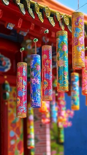 传统彩色风铃挂饰