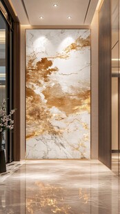 奢华大理石玄关艺术背景墙
