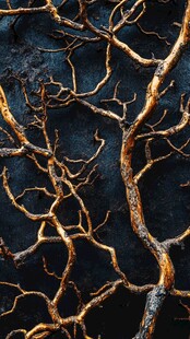 枯树枝干的独特纹理画面