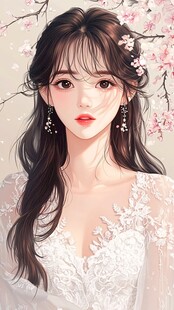 花畔佳人 尽显温婉气质