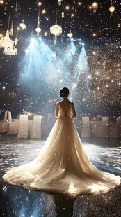梦幻新娘于璀璨星空下