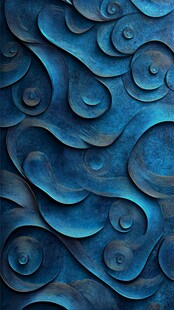 蓝色立体旋涡纹理图案