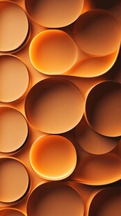 橙色圆片构成的抽象图案