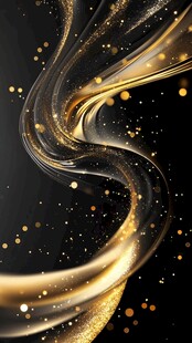 金色流光曲线背景图